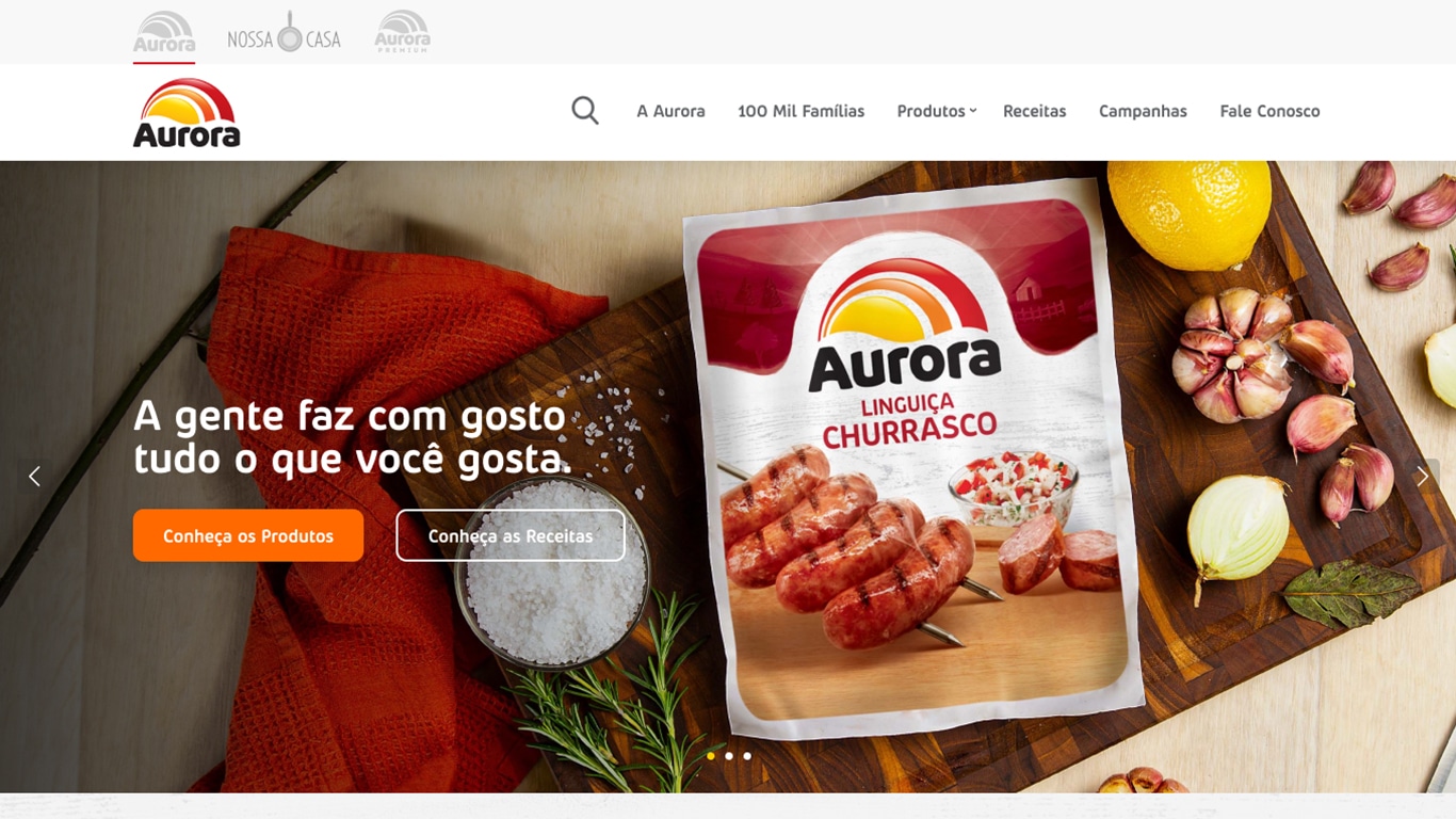 Homepage Aurora Alimentos